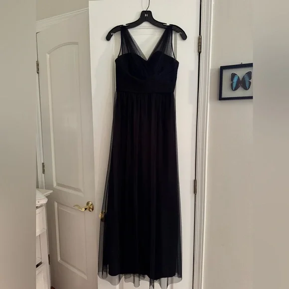 amsale black dress Juna  Amsale